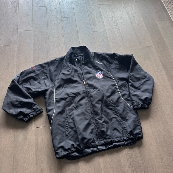NFL Reebok Black Windbreaker Jacket - Picture 1 of 3